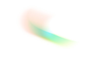 Vibrant spectral gradient forming an abstract shape with soft transitions and warm hues.