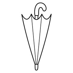 umbrella isolated doodle outline