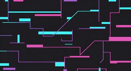 vibrant cyberpunk circuit lines abstract pattern