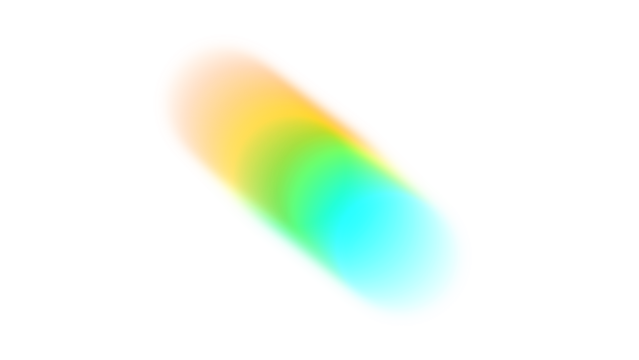 Vibrant spectral gradient creates an oval shape with a modern color transition.