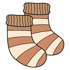 Cozy Autumn Socks isolated