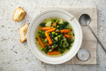 Homemade minestrone soup