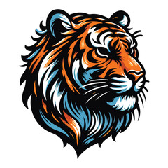 tiger animal character mascot sport team badge