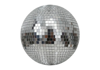Isolated gleaming disco ball shimmering with light, a sparkling sphere for festive celebrations