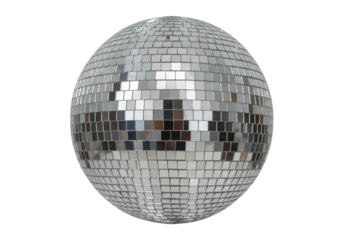 Isolated gleaming disco ball shimmering with light, a sparkling sphere for festive celebrations