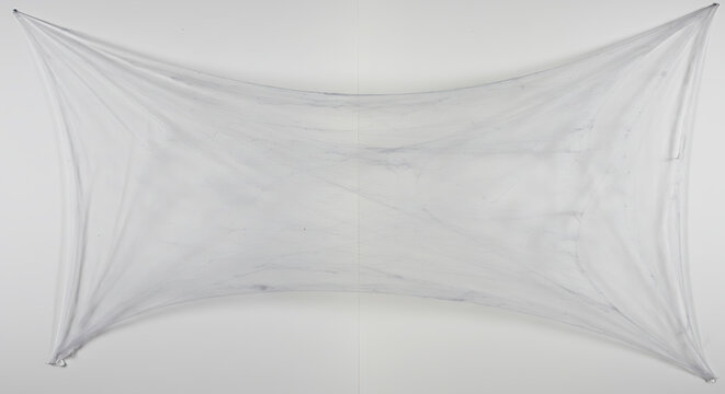 Suspended White Gauze Fabric: Abstract Texture and Light