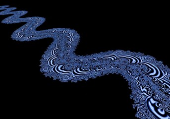 Bitcoin Coin with a Digital Wave/Stream of Binary Code