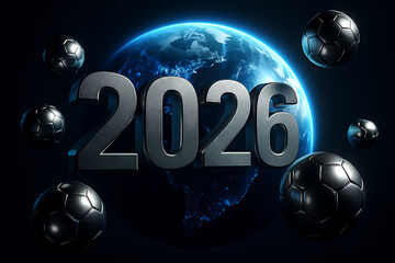 World cup soccer football tournament competition event year date graphic design illustration render concept