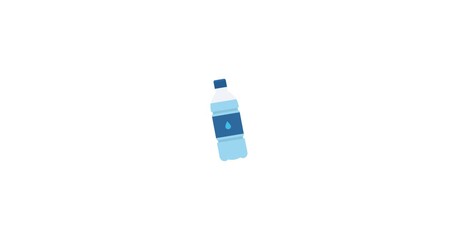 Animated water bottle icon for hydration Ideal for health designs drink themes wellness branding water bottle promotions and beverage graphics.