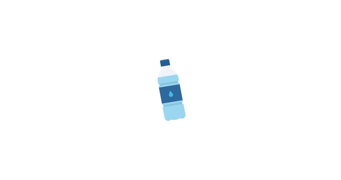Animated water bottle icon for hydration Ideal for health designs drink themes wellness branding water bottle promotions and beverage graphics.
