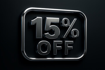 Fifteen percent off sale discount promotion offer limited time deal special price reduction clearance event