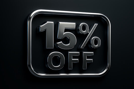 Fifteen percent off sale discount promotion offer limited time deal special price reduction clearance event