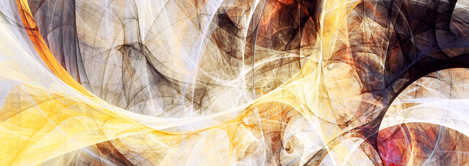 Abstract grey and yellow color background. Light paint texture. Modern futuristic fade pattern. Fractal artwork for creative graphic design