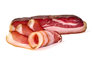 Speck Ham Slices, isolated on white background
