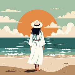 young woman on the beach