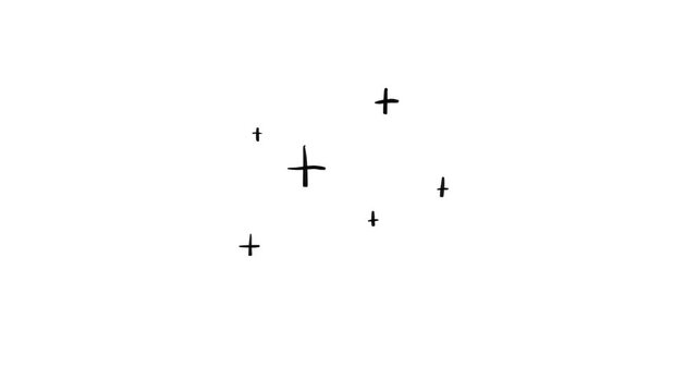 Black Sparkles Stickers Animation Overlay