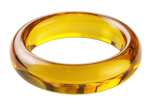 Golden, rounded ring, glassy, amber hue