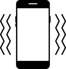 Phone vibration icon, ringtone symbols. Phone ring with vibration. Outline line drawing modern smartphone. Smartphone sound profile, vibration mode icon set for app and ui. Vector illustration.