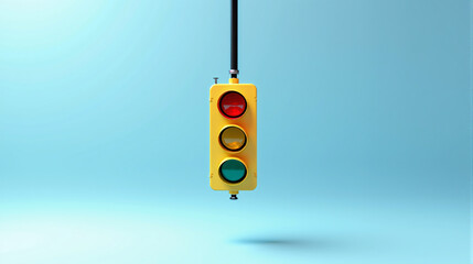 traffic lights on a light background