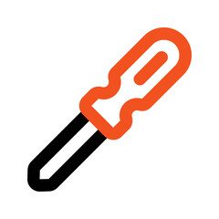 screwdriver outline color icon
