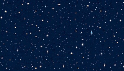 Digital depiction of a dark blue night sky filled with twinkling stars
