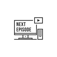 thin line tv with next episode text like streaming