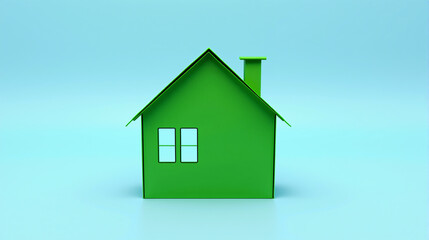 Minimalistic Paper House on Light color Background
