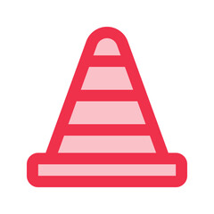 traffic cone outline fill icon
