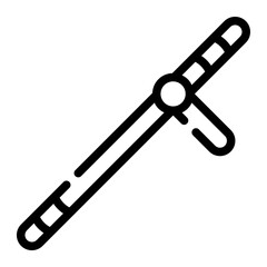 baton stick line icon