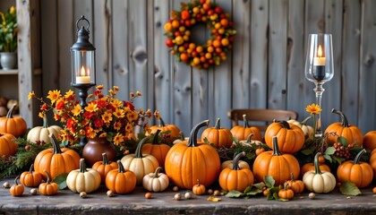 pumpkin harvest celebration, rustic farm theme, festive glow