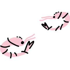 Adorable Cartoon Shrimp Illustrations Perfectly Designed for Various Seafood Themes and More