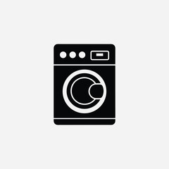 washing machine icon silhoutte vector template