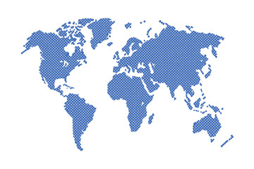 Fototapeta premium Minimalist World Map Line Art Illustration