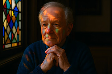 Reflections of Time Light Through Stained Glass