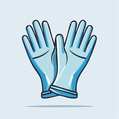 Obraz premium Illustration of medical gloves for protection and sanitation concepts