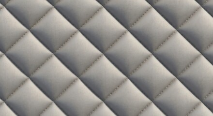 Obraz premium Elegant close-up showcasing a meticulously crafted diamond stitched pattern