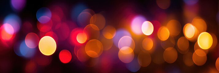 Obraz premium Bokeh colorful festive glow create warm holiday mood with soft blur and vibrant light