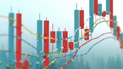 Financial Stock Market Candlestick Chart Analysis.