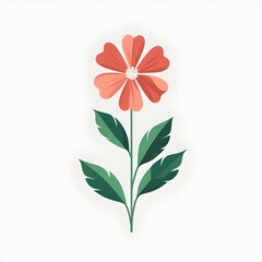 orange color vector illustration of a flower