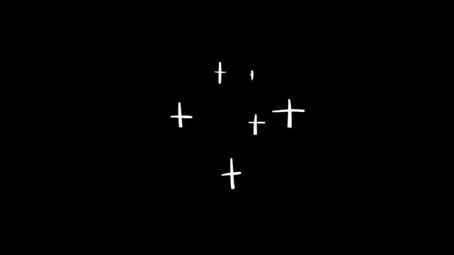 White Sparkles Sticker Overlay Animation