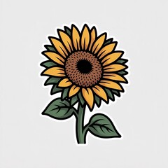 sunflower vector illustration