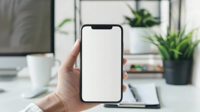 video A person using their phone near a computer, possibly comparing or syncing data