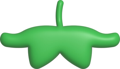 꼭지-과일 꼭지-토마토 꼭지-딸기 꼭지-3d-입체-그린