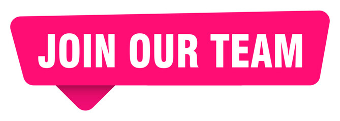 join our team magenta sticker isolated on transpatent background. join our team sign