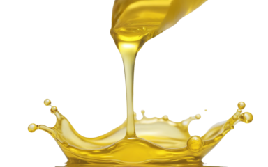 splash of oily liquid, transparent background