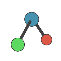 Connected Dots Molecule Graphic Illustration