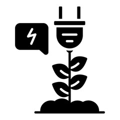 A unique design icon of eco plug