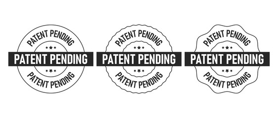 Obraz premium Patent Pending Round Black Stamp and Badge Set