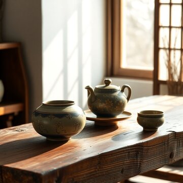 잔, 카페, 갈색, 저그, 나이든, 점토, 냄비, 