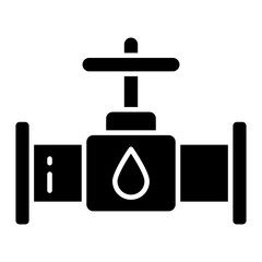 A solid design icon of pipeline 